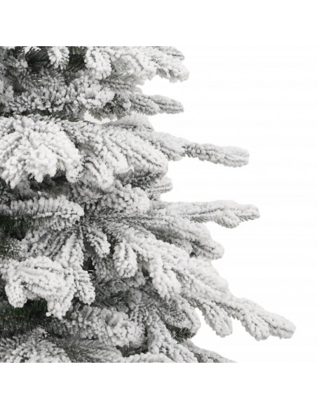 Albero Natale Artificiale Incernierato con Neve Fioccata 210 cm