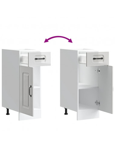 Base da Cucina Kalmar Bianco Lucido in Legno Multistrato