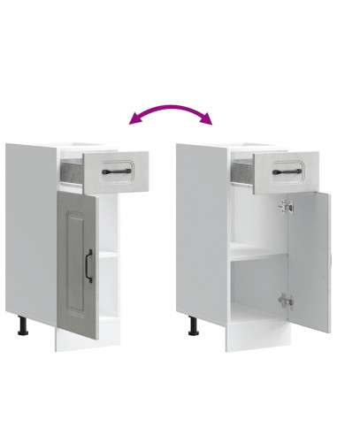 Base da Cucina Kalmar Grigio Cemento in Legno Multistrato