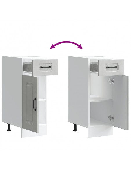 Base da Cucina Kalmar Grigio Cemento in Legno Multistrato
