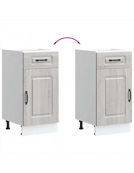 Base da Cucina Kalmar Grigio Sonoma in Legno Multistrato