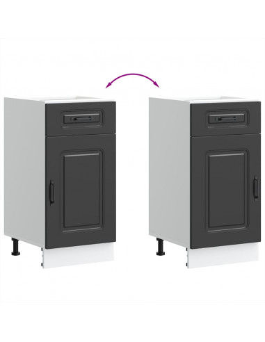 Base da Cucina Kalmar Nero in Legno Multistrato