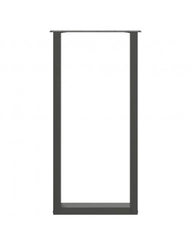 Gambe per tavolo da bar a forma di U 2 pz Antracite 50x(100-101) cm Acciaio