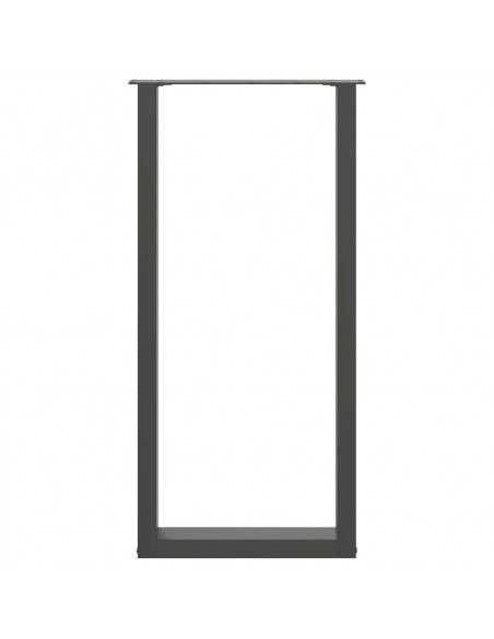 Gambe per tavolo da bar a forma di U 2 pz Antracite 50x(100-101) cm Acciaio