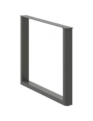 Gambe Tavolino Caffè a U 2pz Antracite 100x(72-73)cm in Acciaio