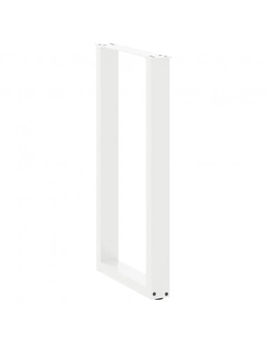 Gambe per tavolo da bar a forma di U 2 pz bianche 40x(90-91) cm in acciaio