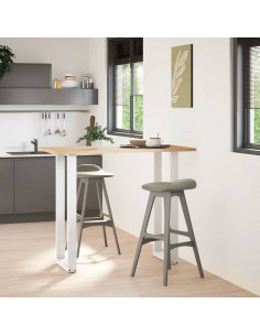 Gambe per tavolo da bar a forma di U 2 pz bianche 50x(110-111) cm in acciaio 2