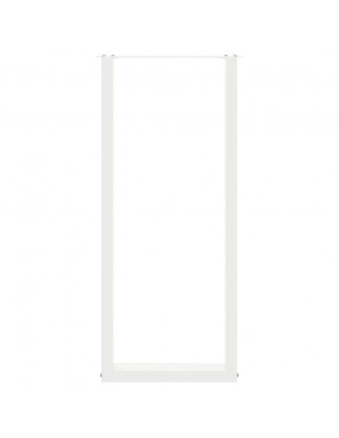 Gambe per tavolo da bar a forma di U 2 pz bianche 50x(110-111) cm in acciaio