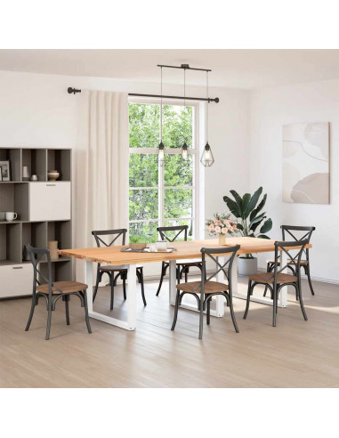 Gambe Tavolino da Caffè a U 2pz Bianco 100x(72-73) cm Acciaio