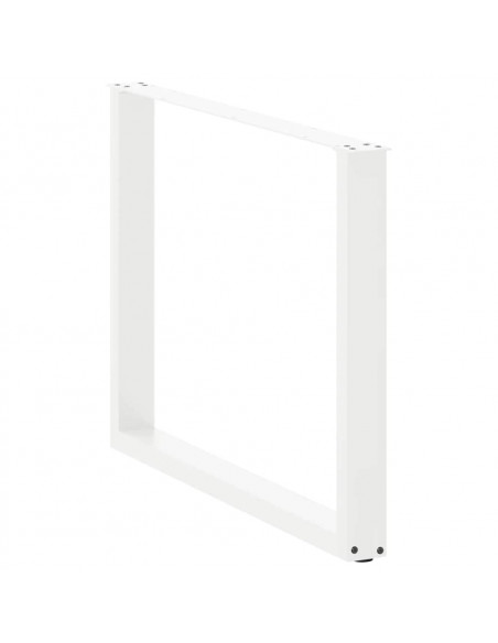 Gambe Tavolino da Caffè a U 2pz Bianco 100x(72-73) cm Acciaio