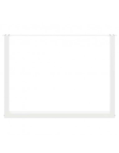 Gambe Tavolino da Caffè a U 2pz Bianco 100x(72-73) cm Acciaio