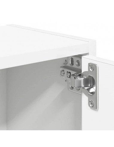 Libreria Bianca 40x24x77 cm in Legno Multistrato