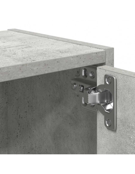 Libreria Grigio Cemento 40x24x52 cm in Legno Multistrato