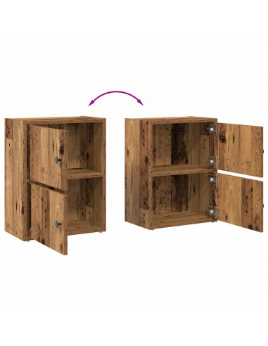 Libreria Legno Vecchio 40x24x52 cm in Legno Multistrato