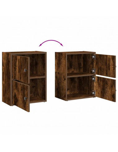 Libreria Rovere Fumo 40x24x52 cm in Legno Multistrato