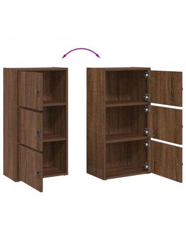 Libreria Rovere Marrone 40x24x77 cm in Legno Multistrato