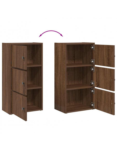 Libreria Rovere Marrone 40x24x77 cm in Legno Multistrato