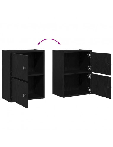 Libreria Rovere Nero 40x24x52 cm in Legno Multistrato