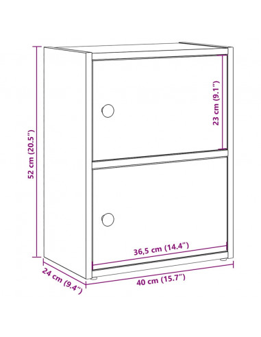 Libreria Rovere Sonoma 40x24x52 cm in Legno Multistrato