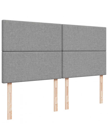 Struttura Letto Pouf con Materassi 200x200 cm in Tessuto