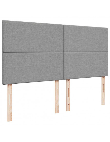 Struttura Letto Pouf con Materassi 200x200 cm in Tessuto