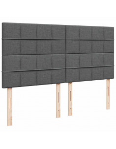 Struttura Letto Pouf con Materassi 200x200 cm in Tessuto