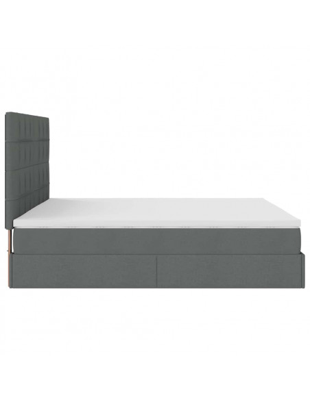 Struttura Letto Pouf con Materassi 200x200 cm in Tessuto