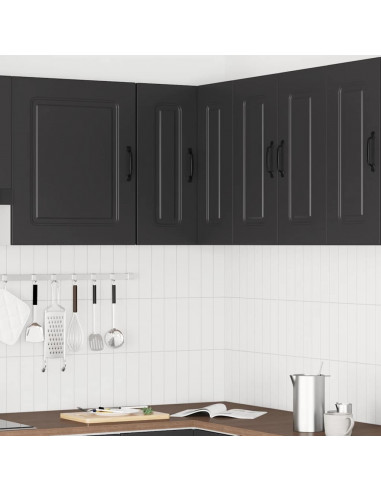 Pensile da Cucina ad Angolo Kalmar Nero in Legno Multistrato