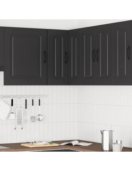 Pensile da Cucina ad Angolo Kalmar Nero in Legno Multistrato