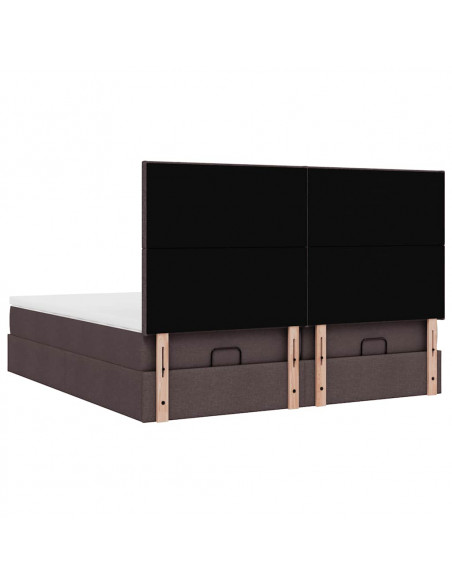 Struttura Letto Pouf con Materassi 200x200 cm in Tessuto