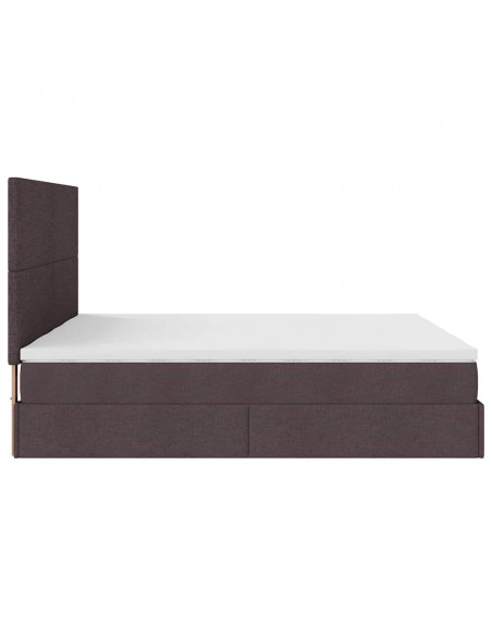 Struttura Letto Pouf con Materassi 200x200 cm in Tessuto