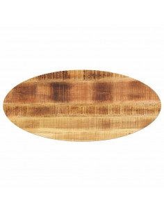 Piano Tavolo 110x40x3,8 cm Ovale in Legno Massello di Mango