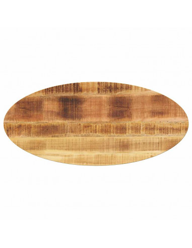 Piano Tavolo 110x40x3,8 cm Ovale in Legno Massello di Mango