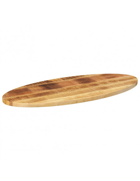 Piano Tavolo 110x40x3,8 cm Ovale in Legno Massello di Mango