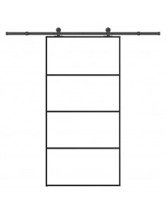 Porta Scorrevole con Ferramenta 102,5x205cm Vetro ESG Alluminio