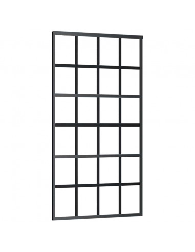 Porta Scorrevole con Ferramenta 102x205 cm Vetro ESG Alluminio