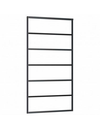 Porta Scorrevole con Ferramenta 102x205 cm Vetro ESG Alluminio