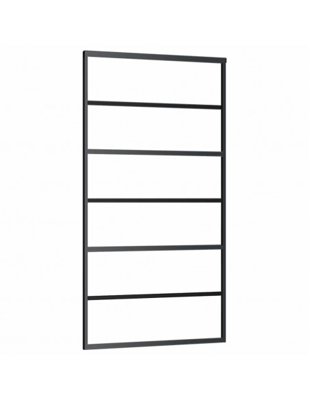 Porta Scorrevole con Ferramenta 102x205 cm Vetro ESG Alluminio