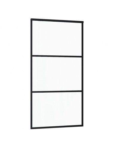 Porta Scorrevole con Ferramenta 102x205 cm Vetro ESG Alluminio