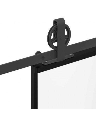 Porta Scorrevole con Ferramenta 102x205 cm Vetro ESG Alluminio