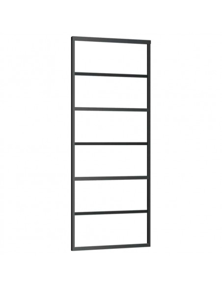 Porta Scorrevole con Ferramenta 76x205cm Vetro ESG Alluminio