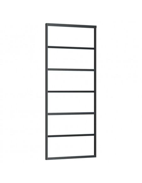 Porta Scorrevole con Ferramenta 76x205cm Vetro ESG Alluminio