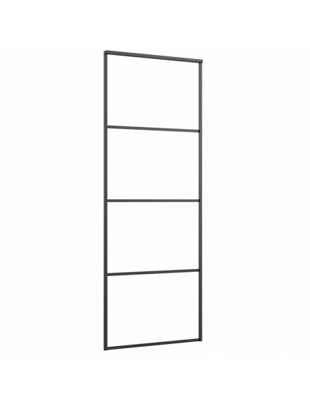 Porta Scorrevole con Ferramenta 76x205cm Vetro ESG Alluminio