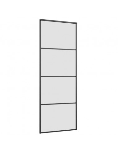 Porta Scorrevole con Ferramenta 76x205cm Vetro ESG Alluminio