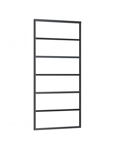 Porta Scorrevole con Ferramenta 90x205cm Vetro ESG Alluminio
