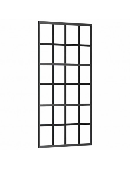 Porta Scorrevole con Ferramenta 90x205cm Vetro ESG Alluminio
