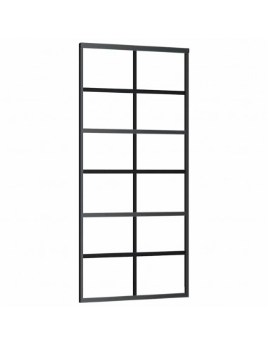 Porta Scorrevole con Ferramenta 90x205cm Vetro ESG Alluminio