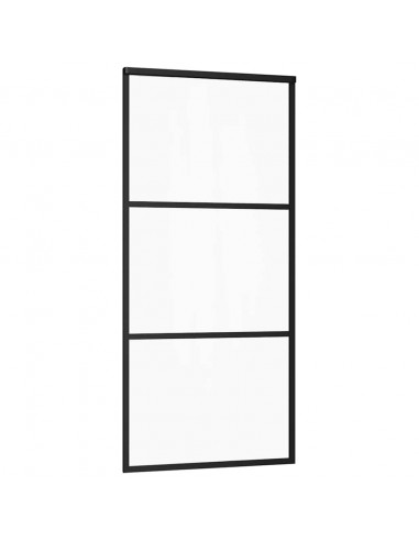 Porta Scorrevole con Ferramenta 90x205cm Vetro ESG Alluminio