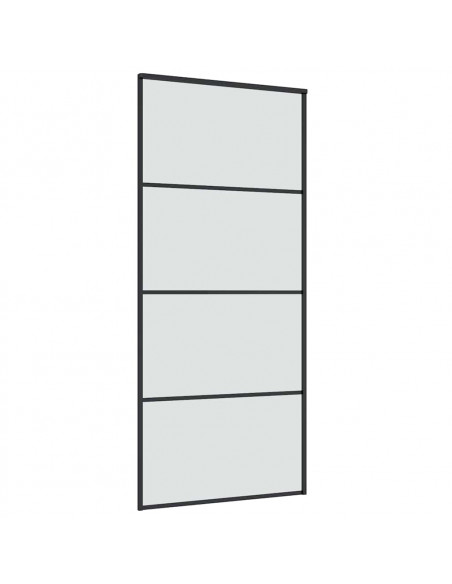 Porta Scorrevole con Ferramenta 90x205cm Vetro ESG Alluminio