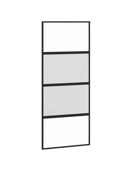 Porta Scorrevole Ferramenta 90x205 cm Vetro Temperato Alluminio
